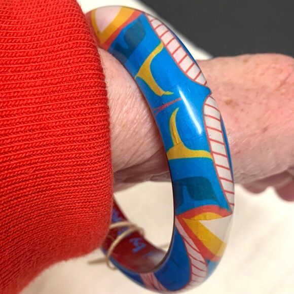 Gordon White Hummingbird Colibri Wood Bangle New Boho Cottagecore Bracelet‎ Fun - Picture 1 of 10